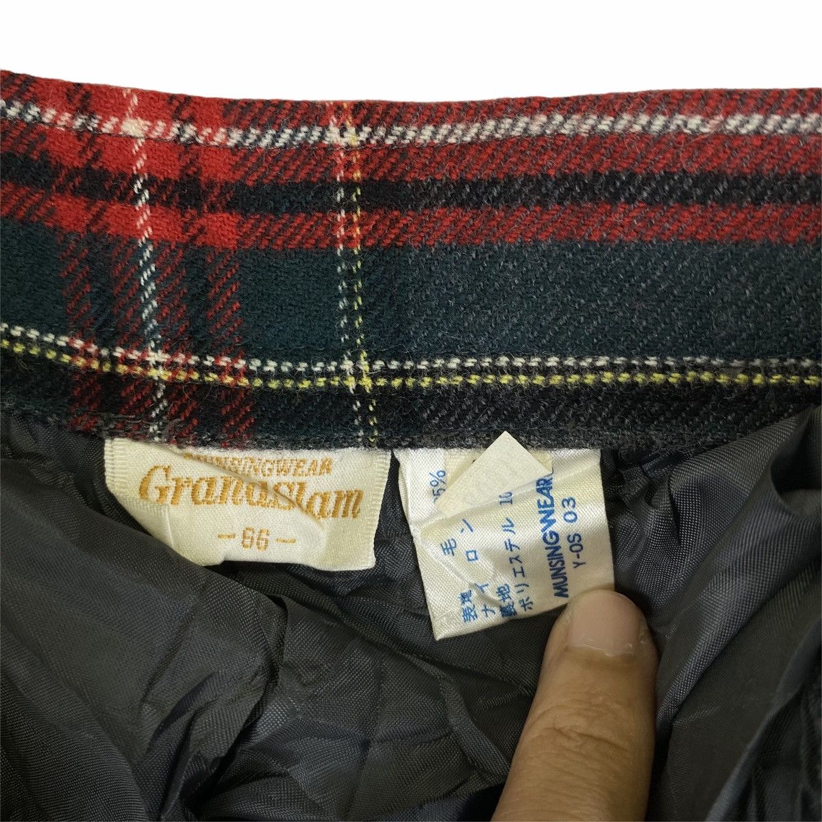 Grand Slam × Vintage Vintage MUNSINGWEAR GRANDSLAM Tartan Wool Casual Pants Size US 26 / EU 42 - 10 Thumbnail