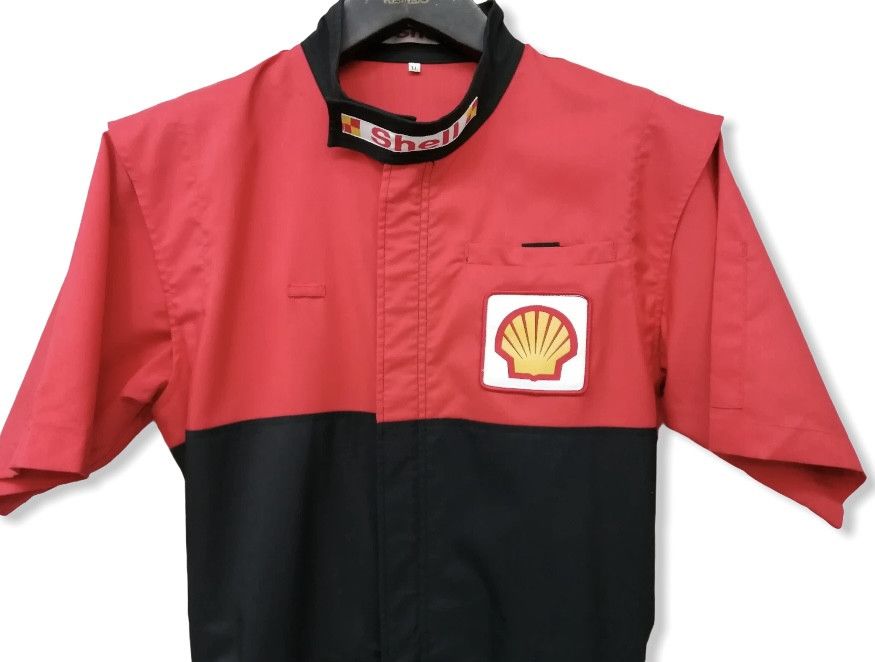 Ferrari Shell Pit Crew Vtg Scuderia Ferrarri Partnership Coverall Size US 33 - 3 Thumbnail