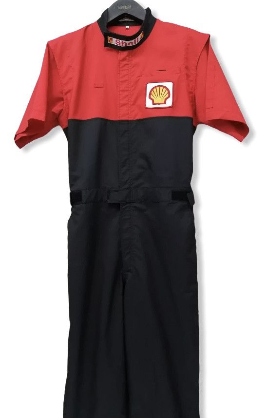 Ferrari Shell Pit Crew Vtg Scuderia Ferrarri Partnership Coverall Size US 33 - 2 Thumbnail