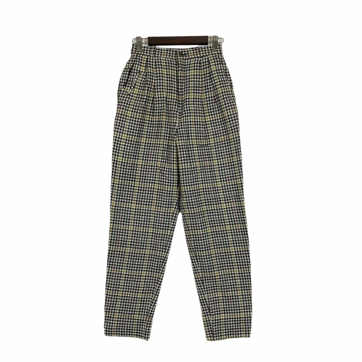 Burberry × Vintage Vintage BURBERRYS Checkered Tartan Wool Casual Pants Size 23" - 1 Thumbnail