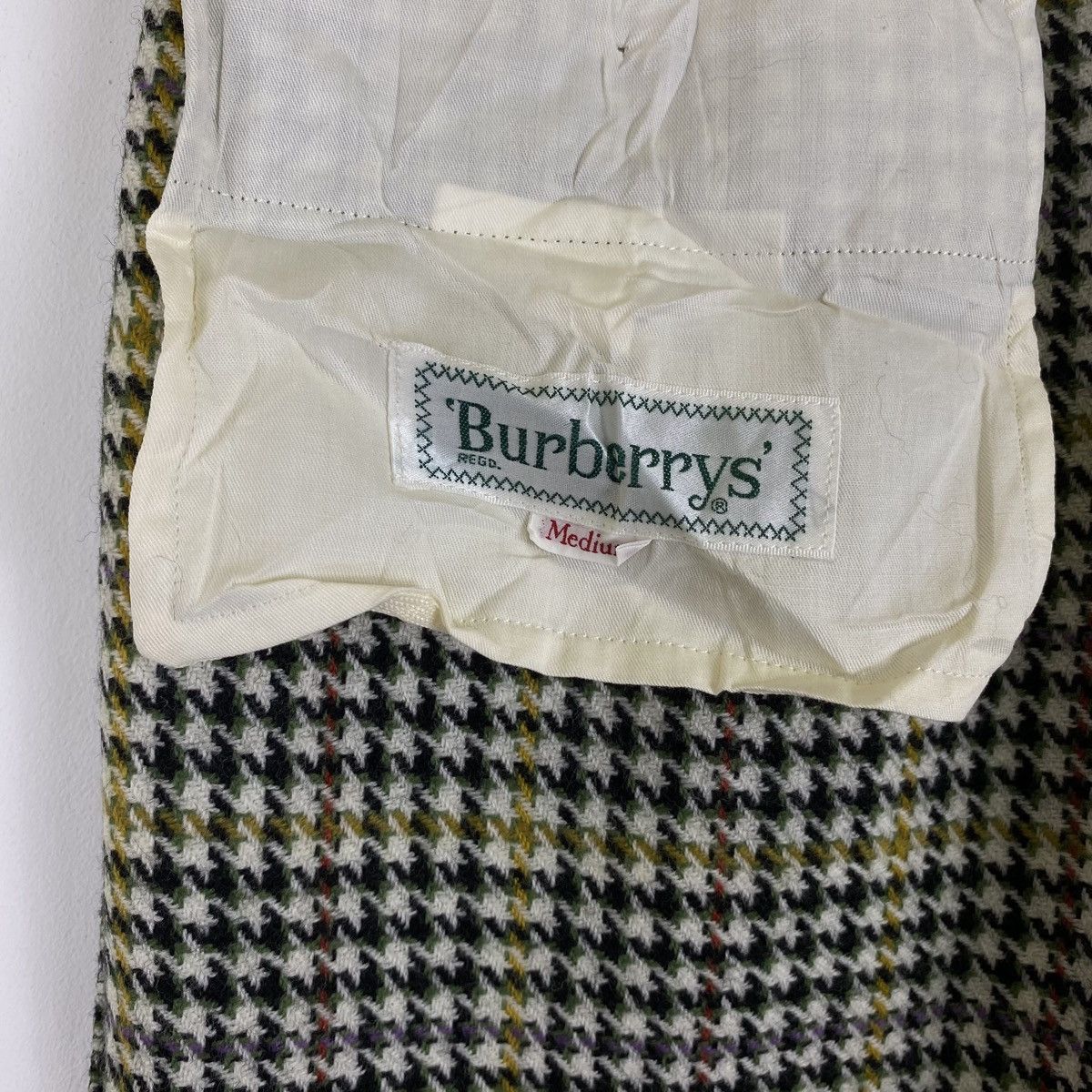 Burberry × Vintage Vintage BURBERRYS Checkered Tartan Wool Casual Pants Size 23" - 10 Thumbnail