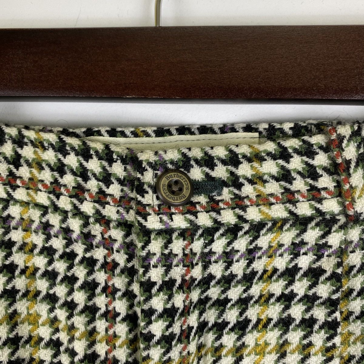 Burberry × Vintage Vintage BURBERRYS Checkered Tartan Wool Casual Pants Size 23" - 8 Thumbnail