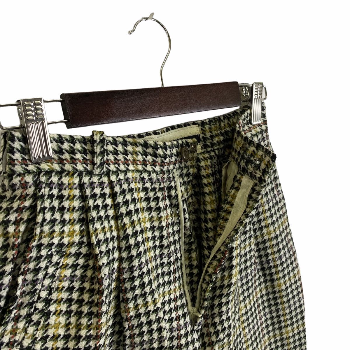 Burberry × Vintage Vintage BURBERRYS Checkered Tartan Wool Casual Pants Size 23" - 7 Thumbnail
