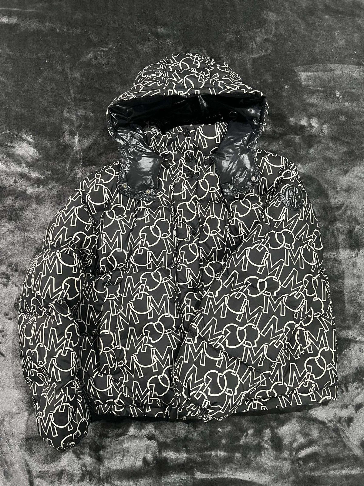 Moncler Daos Logo Print Water Resistant Hooded Down Puffer Coat Jacket  $1825 3