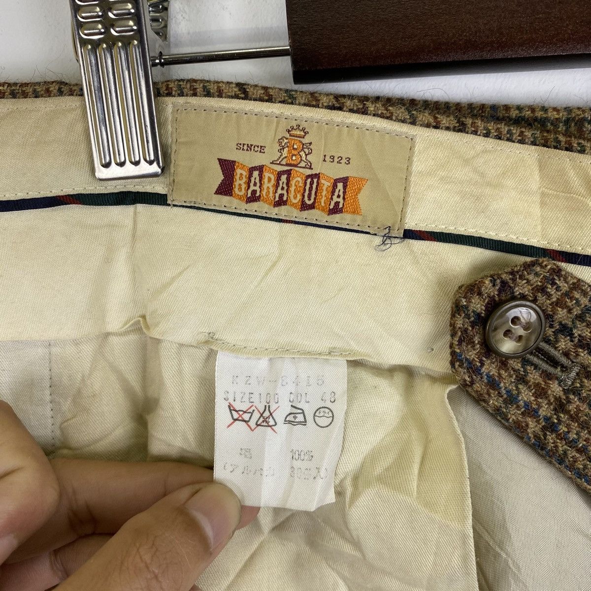 Baracuta × Vintage Vintage BARACUTA England Checkered Nova Check Casual Pants Size US 36 / EU 52 - 10 Thumbnail
