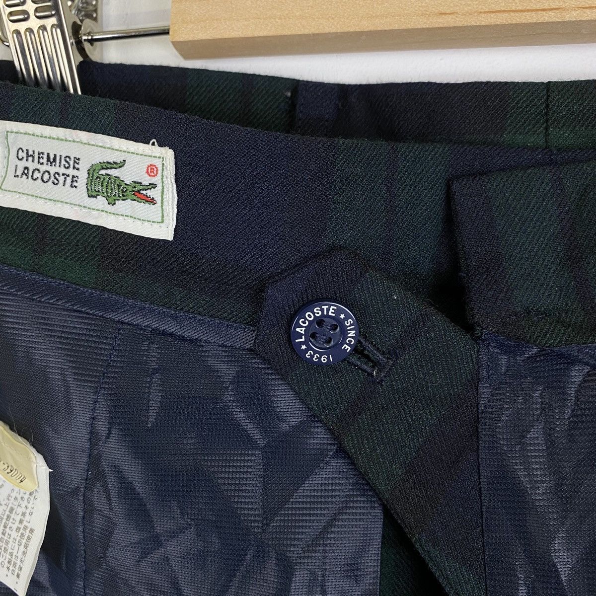 Lacoste × Vintage Vintage CHEMISE LACOSTE Checkered Tartan Casual Pants Size 28" / US 6 / IT 42 - 9 Thumbnail