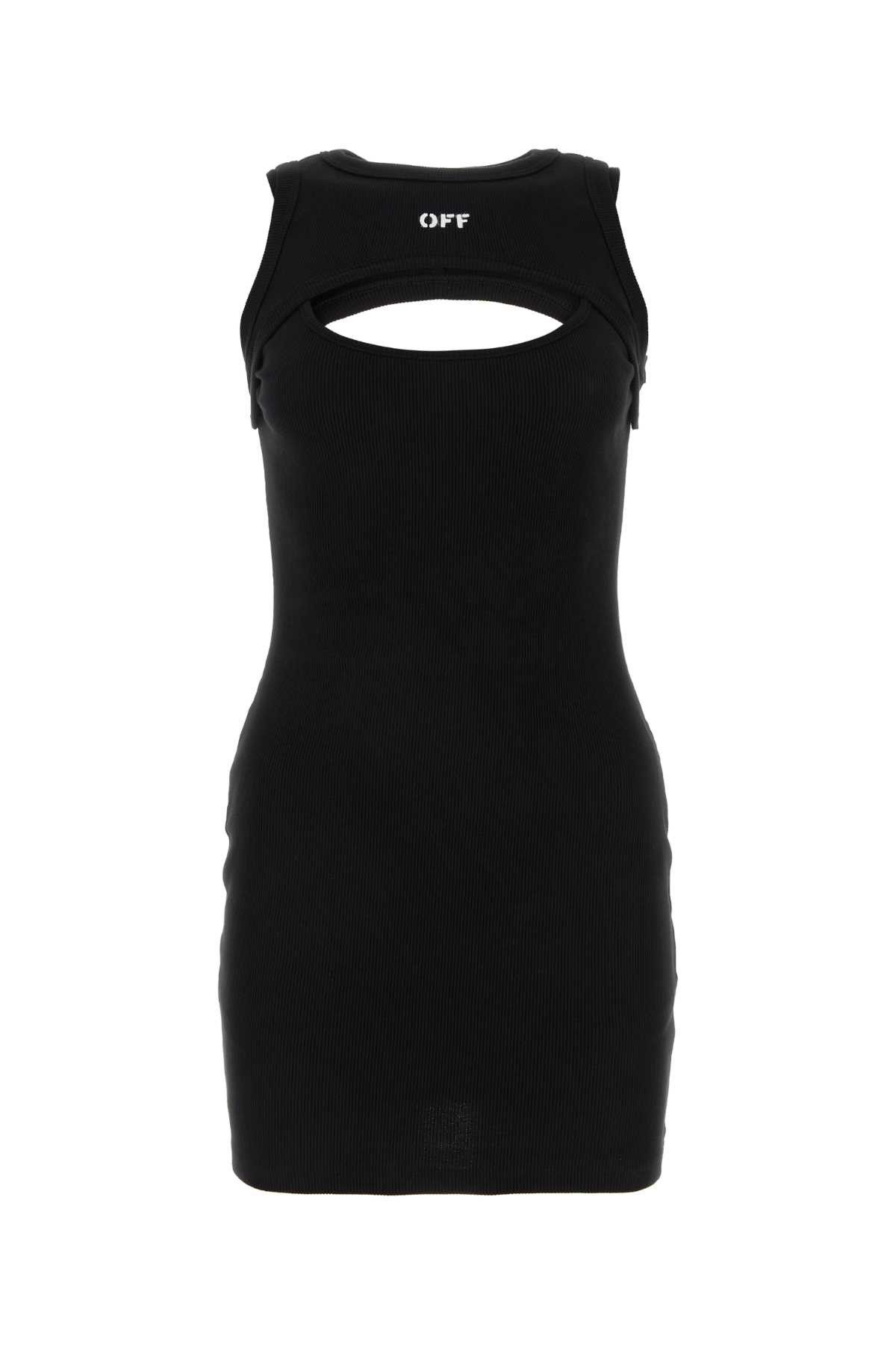 OffWhite Black Stretch Cotton Mini Dress Grailed