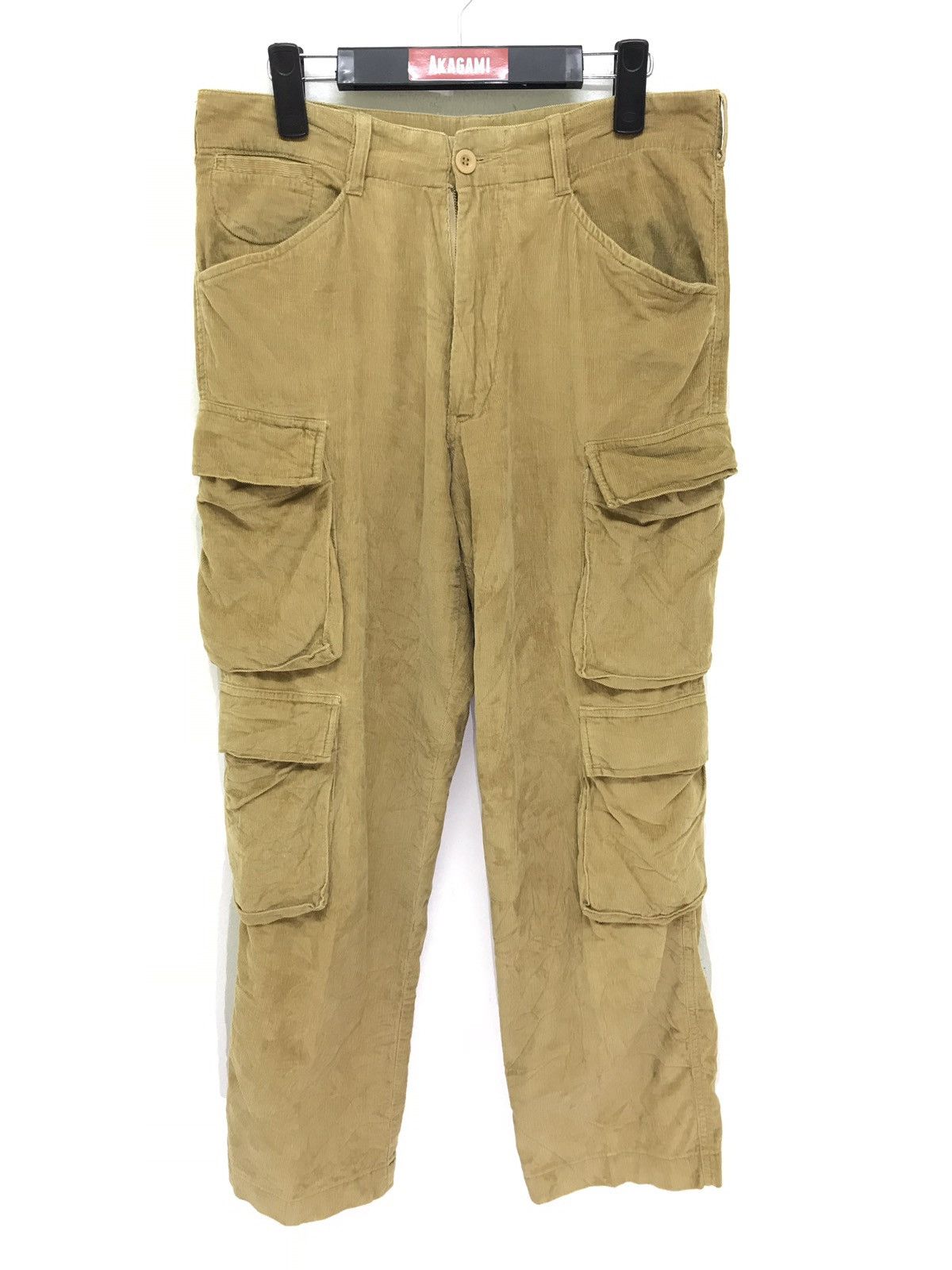 Japanese Brand Cross Fader Cargo Pant Corduroy Multi Pockets Regular Size US 31 - 2 Thumbnail