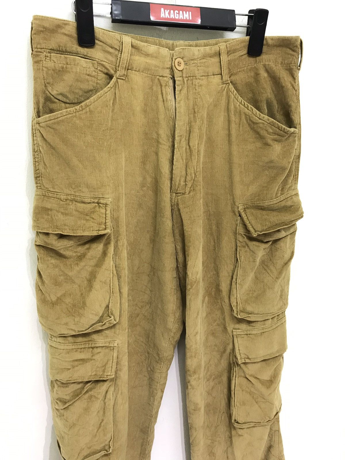 Japanese Brand Cross Fader Cargo Pant Corduroy Multi Pockets Regular Size US 31 - 1 Thumbnail
