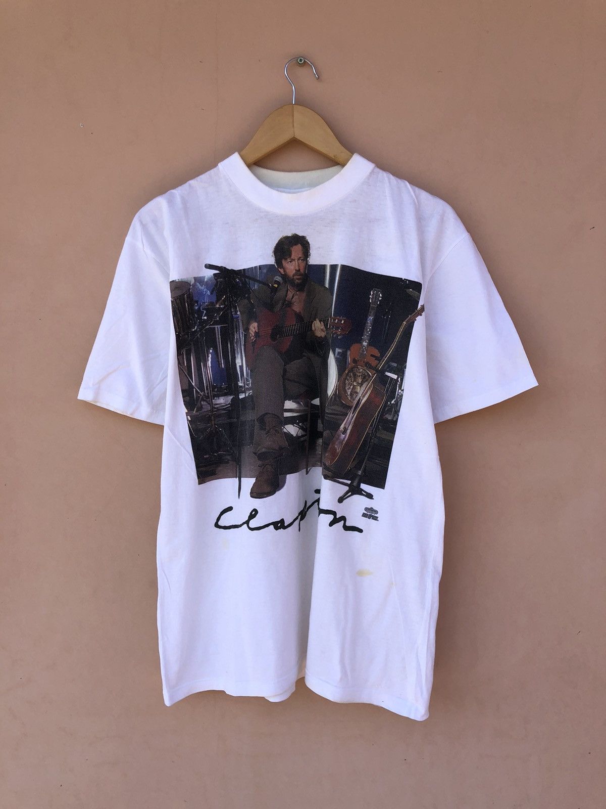 Vintage 1992 Eric Clapton Unplugged MTV White Tee