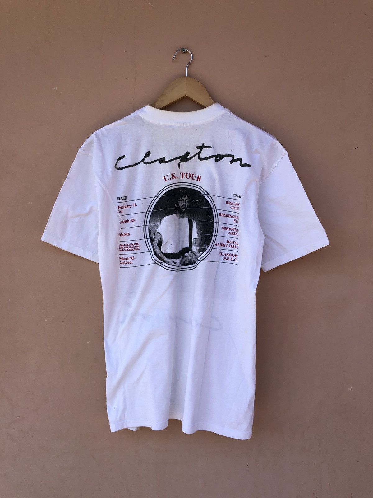 Band Tees Vintage 1992 Eric Clapton Unplugged MTV White Tee Size US L / EU 52-54 / 3 - 2 Thumbnail