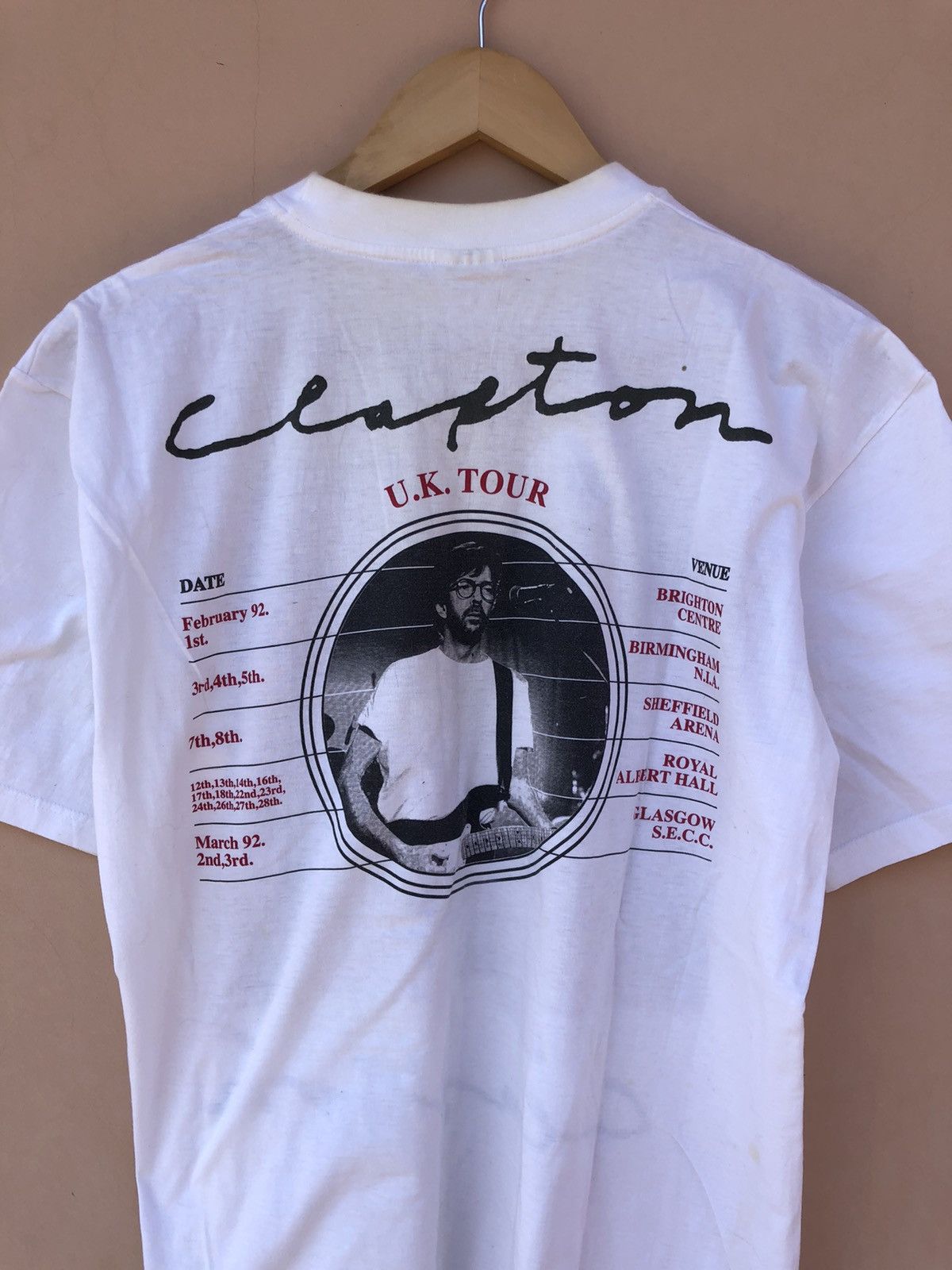 Band Tees Vintage 1992 Eric Clapton Unplugged MTV White Tee Size US L / EU 52-54 / 3 - 15 Thumbnail