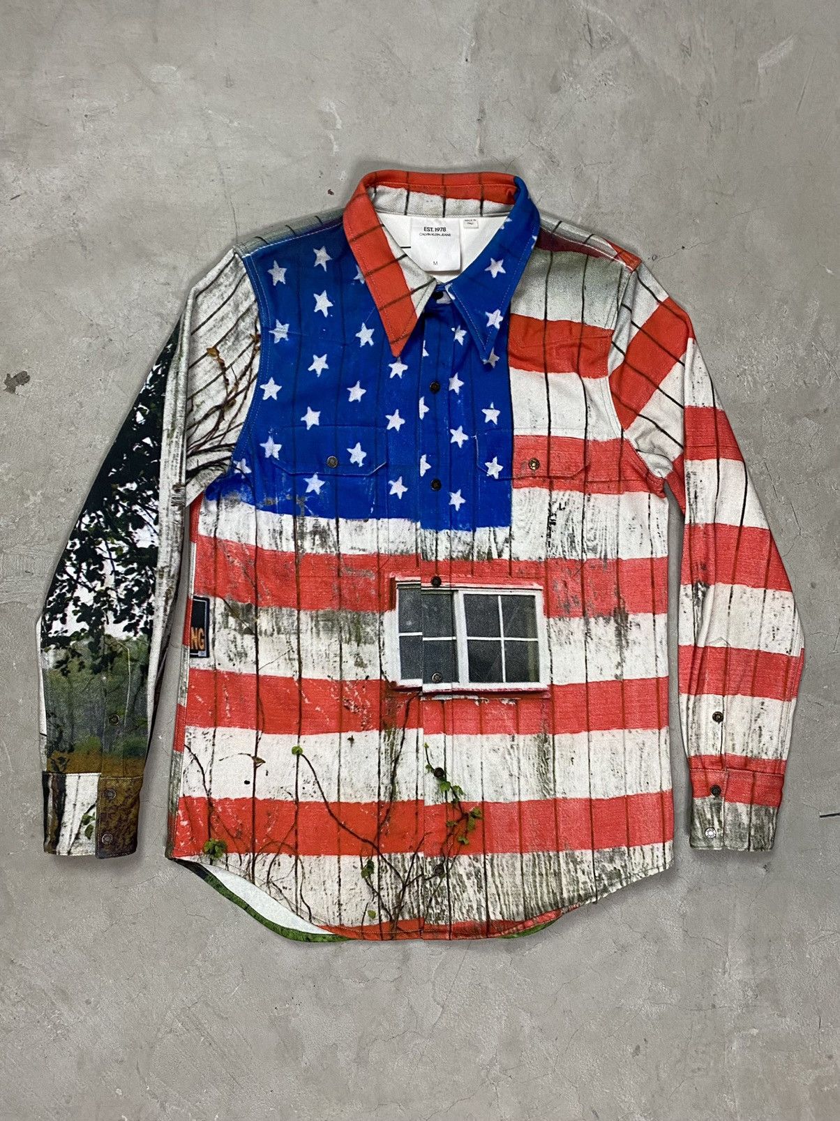 Calvin Klein 205W39NYC American Landscape Denim Trucker Jacket (M