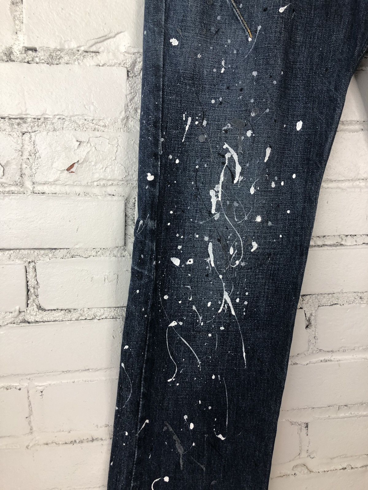 Number (N)ine N(N) Paint Splattered Denims Size US 30 / EU 46 - 2 Thumbnail