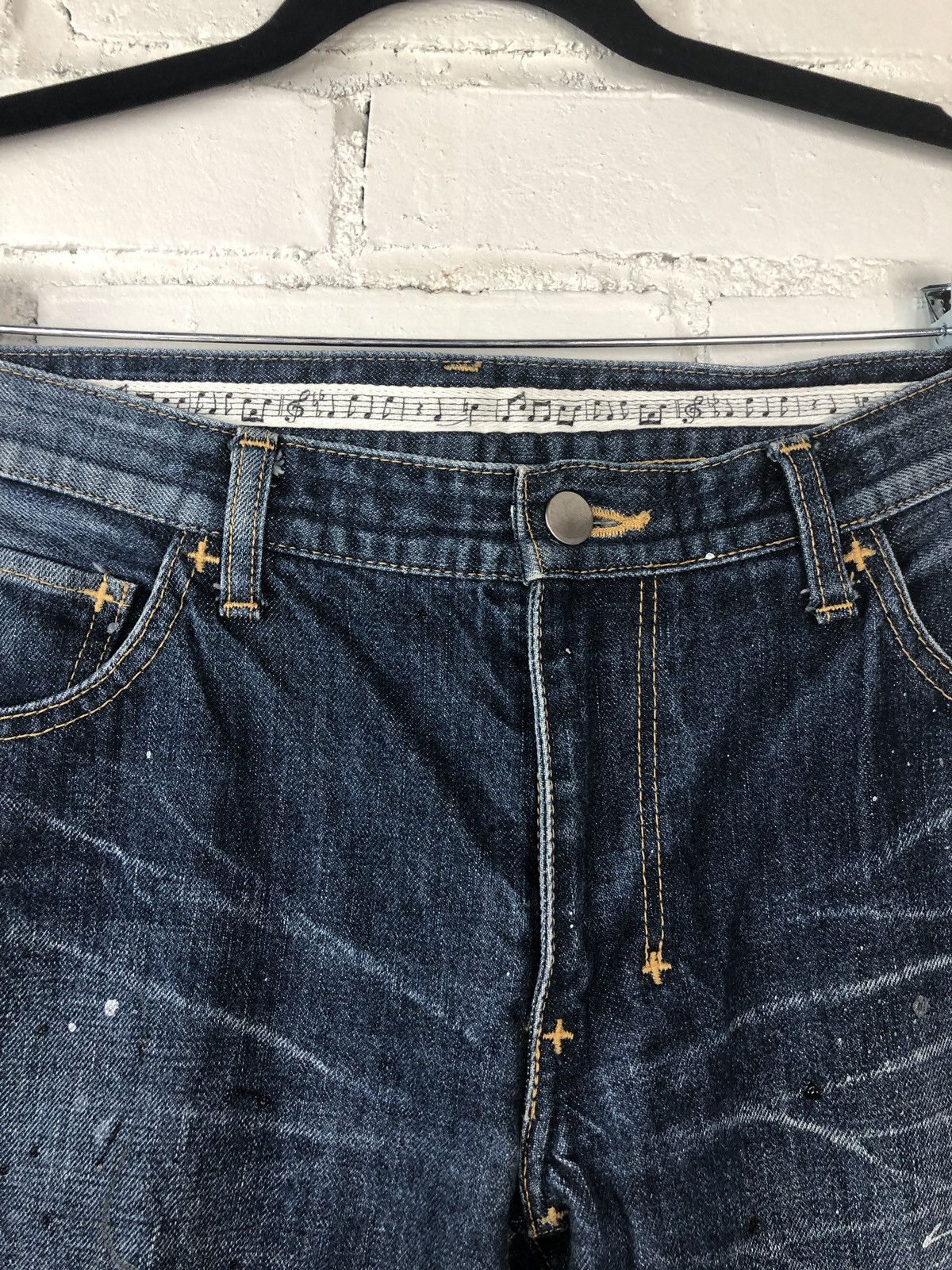 Number (N)ine N(N) Paint Splattered Denims Size US 30 / EU 46 - 4 Thumbnail