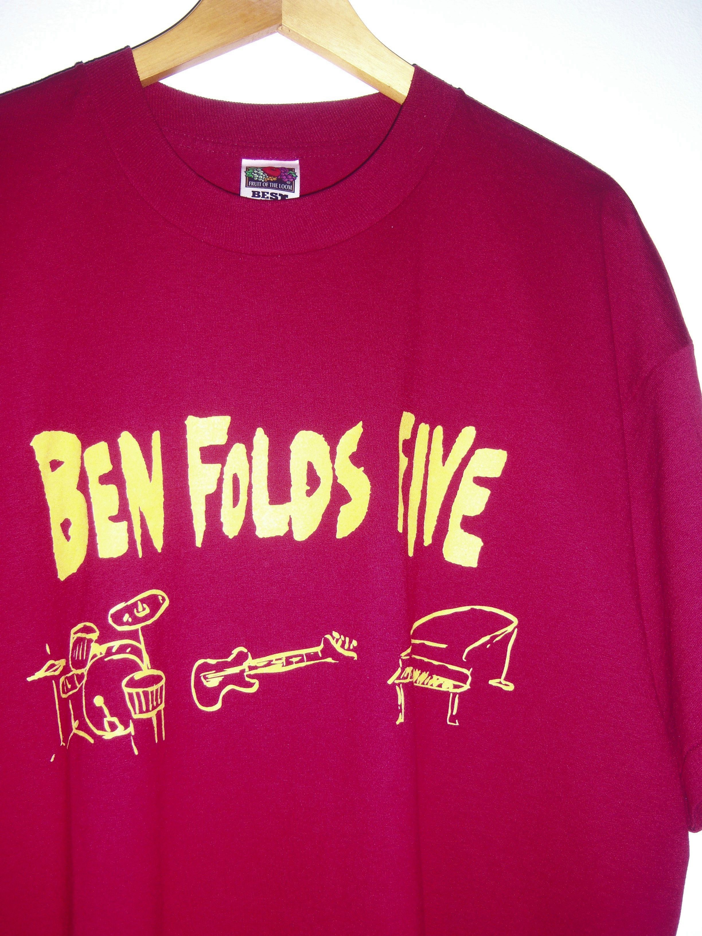 image of 90's Ben Folds Five Vintage Shirt in Red, Men's (Size XL)