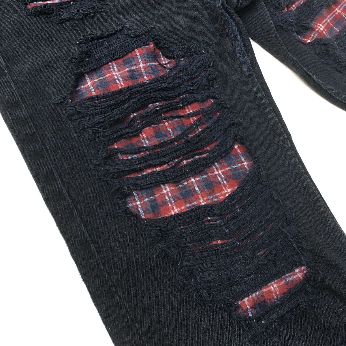 Japanese Brand × Seditionaries DISTRESSED JEANS PUNK STYLE FADED BLACK DENIM Size US 29 - 4 Thumbnail