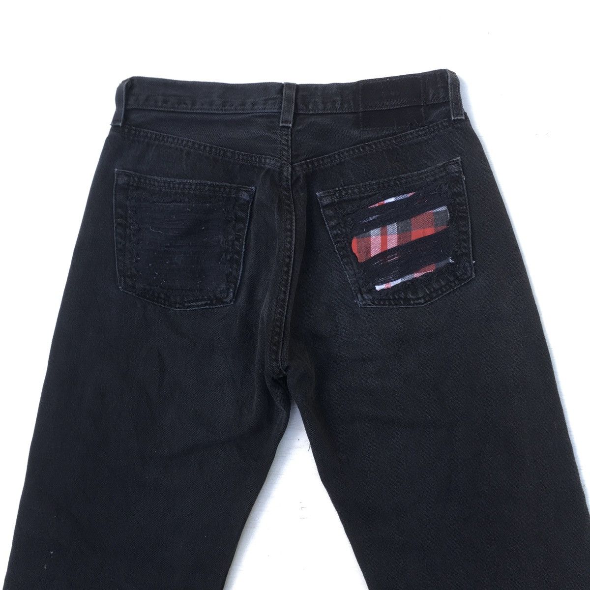 Japanese Brand × Seditionaries DISTRESSED JEANS PUNK STYLE FADED BLACK DENIM Size US 29 - 14 Thumbnail