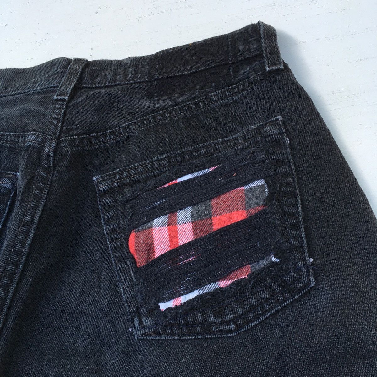 Japanese Brand × Seditionaries DISTRESSED JEANS PUNK STYLE FADED BLACK DENIM Size US 29 - 16 Thumbnail