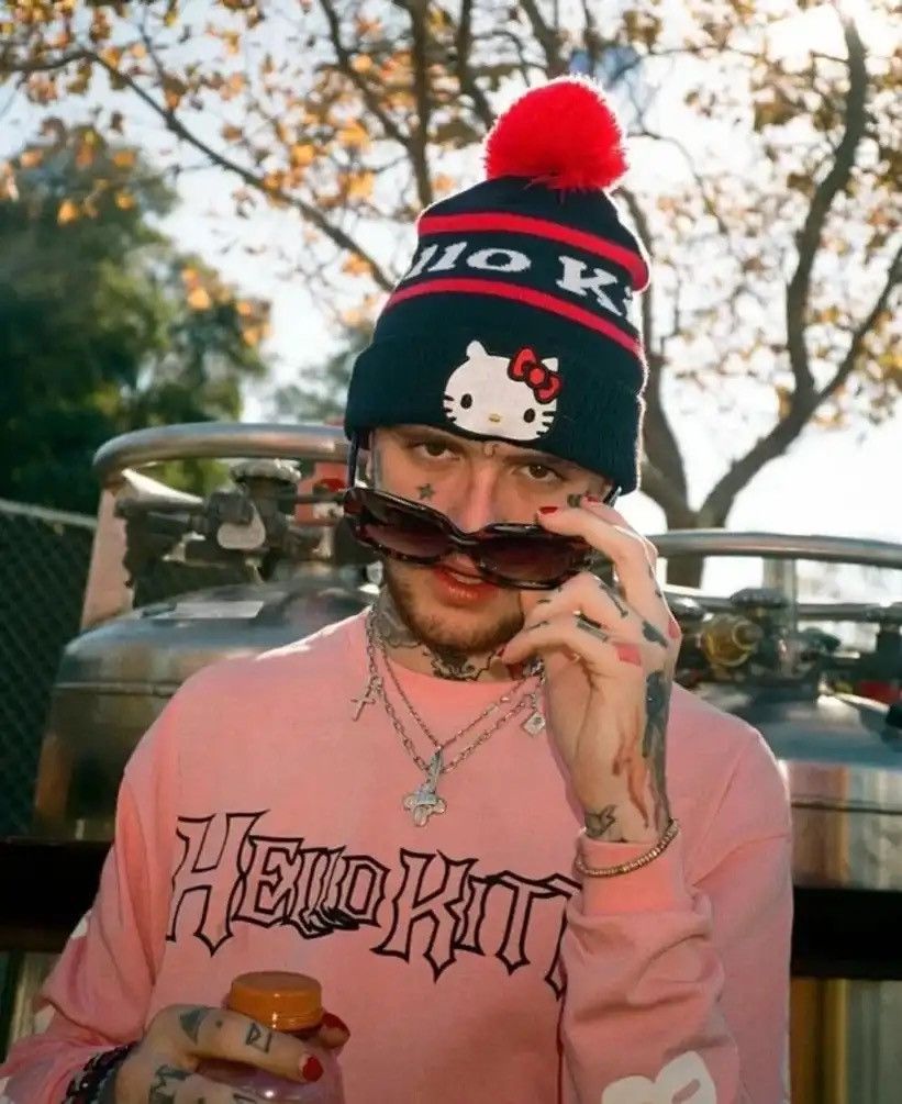 Pre-owned Gcds X Gcds In Goal We Trust Sanrio Hello Kitty Long Sleeve Shirt (lil Peep) In Black