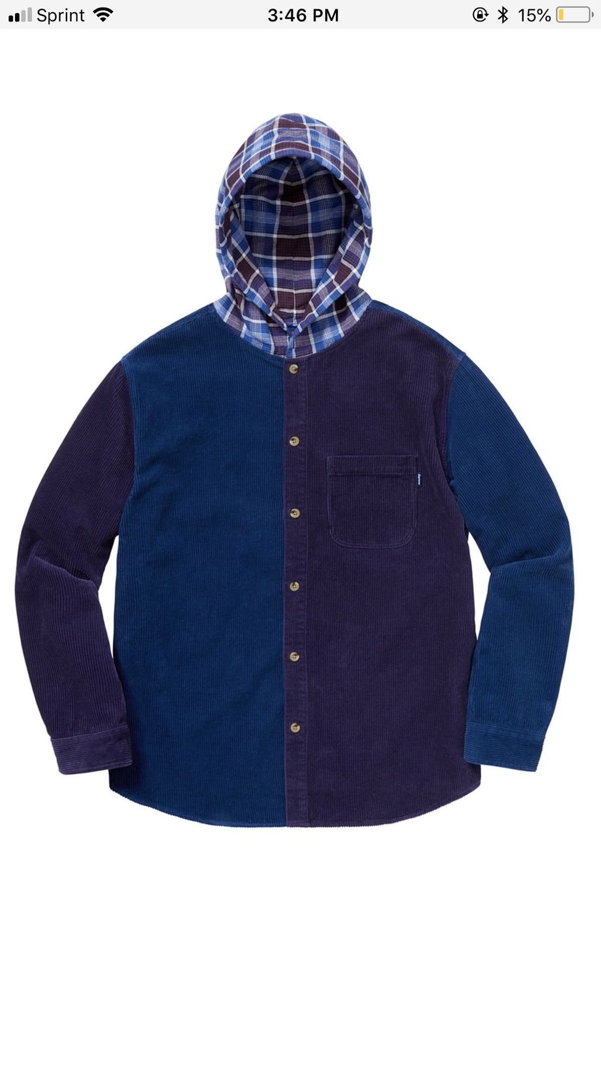 Supreme Supreme Hooded Color Block Corduroy Shirt | Grailed