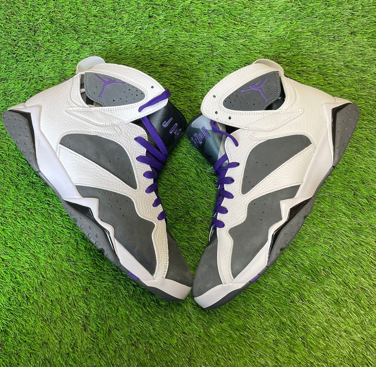 Pre-owned Jordan Brand 7 Flint Size 13 Used Shoes In Grey