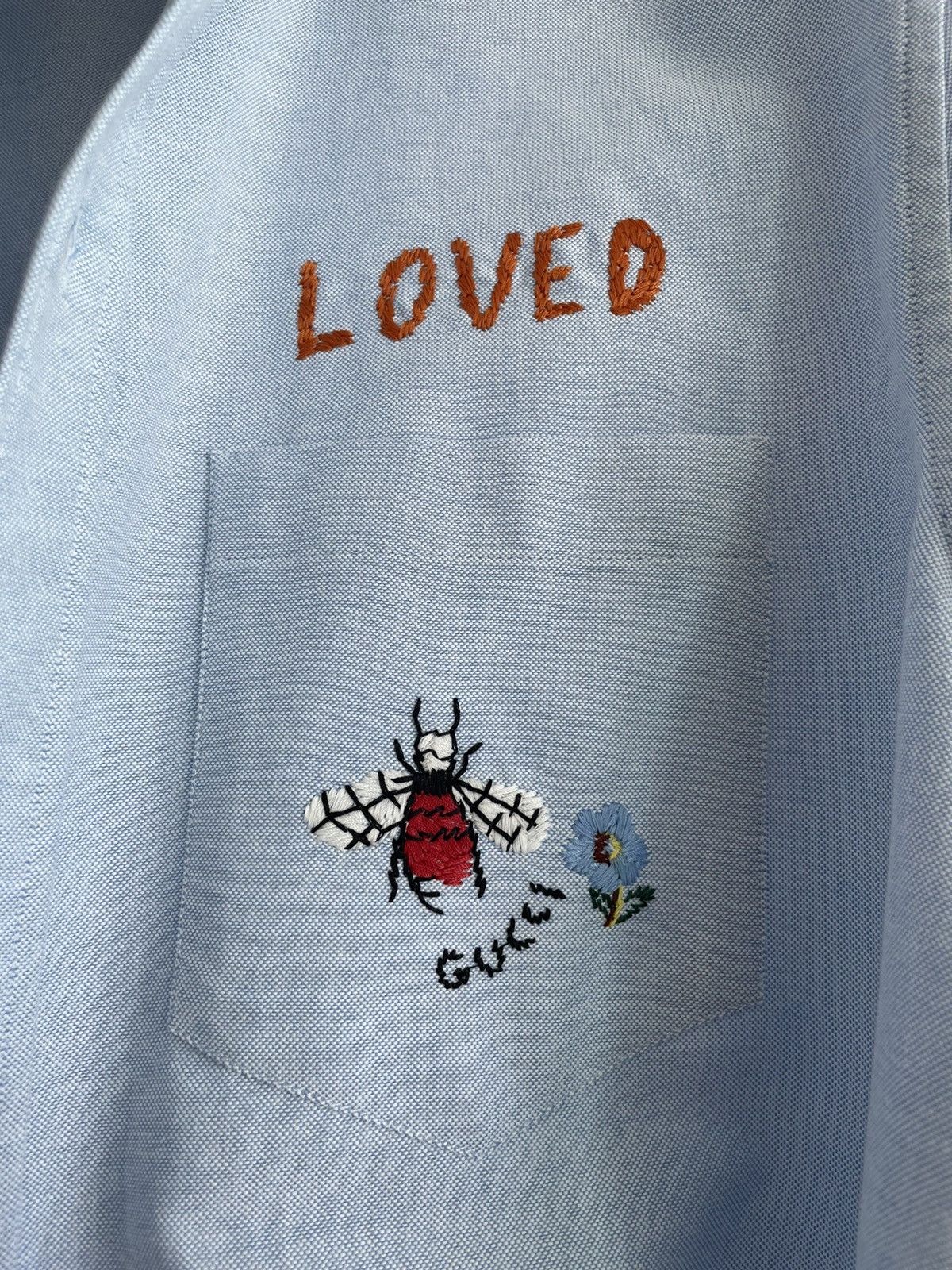 Gucci Brand New Limited Edition Rare LOVED Embroidery Logo Shirt Size US L / EU 52-54 / 3 - 7 Thumbnail