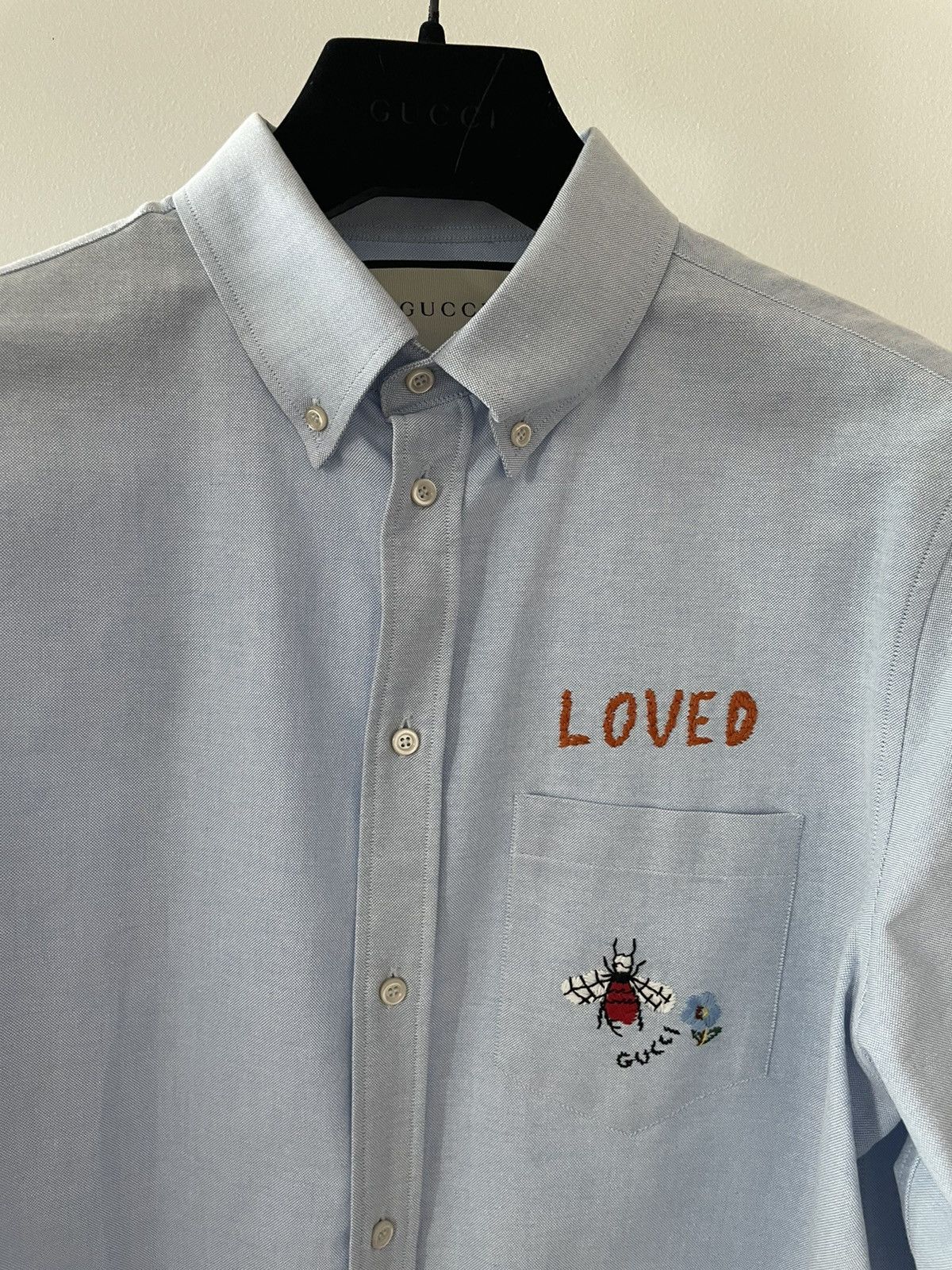 Gucci Brand New Limited Edition Rare LOVED Embroidery Logo Shirt Size US L / EU 52-54 / 3 - 10 Thumbnail