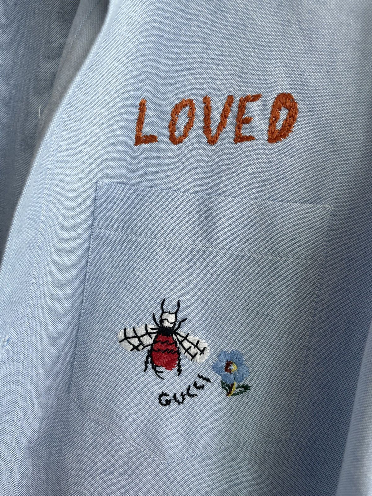 Gucci Brand New Limited Edition Rare LOVED Embroidery Logo Shirt Size US L / EU 52-54 / 3 - 8 Thumbnail