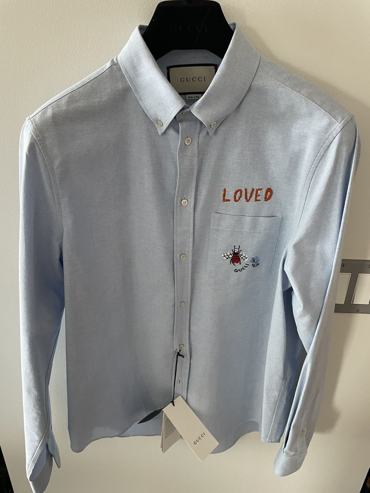 Gucci Brand New Limited Edition Rare LOVED Embroidery Logo Shirt Size US L / EU 52-54 / 3 - 9 Thumbnail