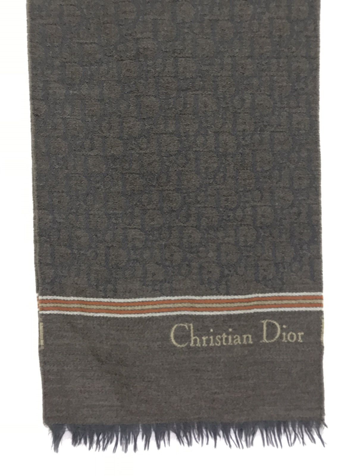 Christian Dior Monsieur Vintage 70s/80s Christian Dior Wool Scarf Monogram Logos Size ONE SIZE - 1 Thumbnail