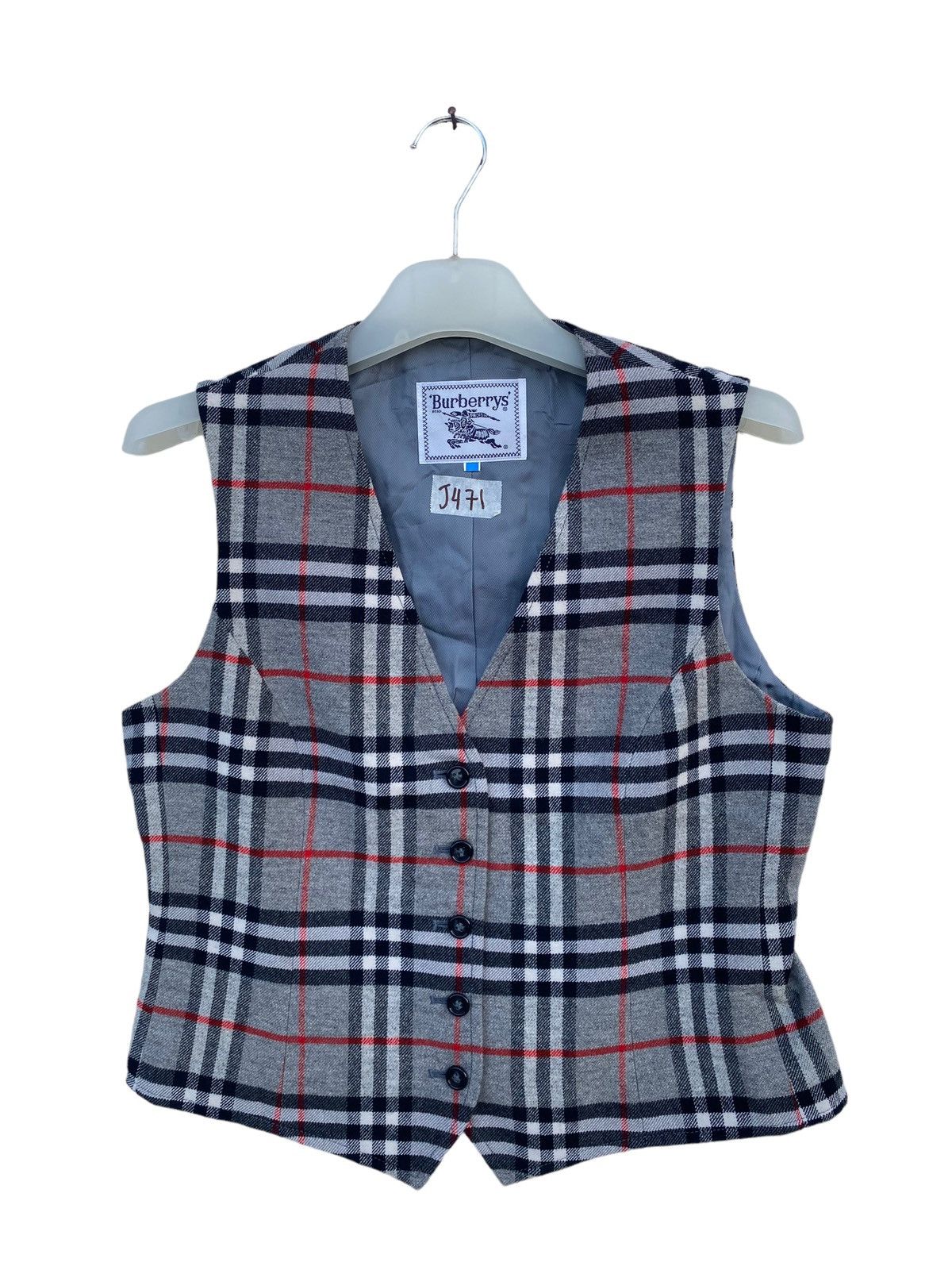 Burberry Vintage Burberry Nova Check Vest Size S / US 4 / IT 40 - 1 Thumbnail