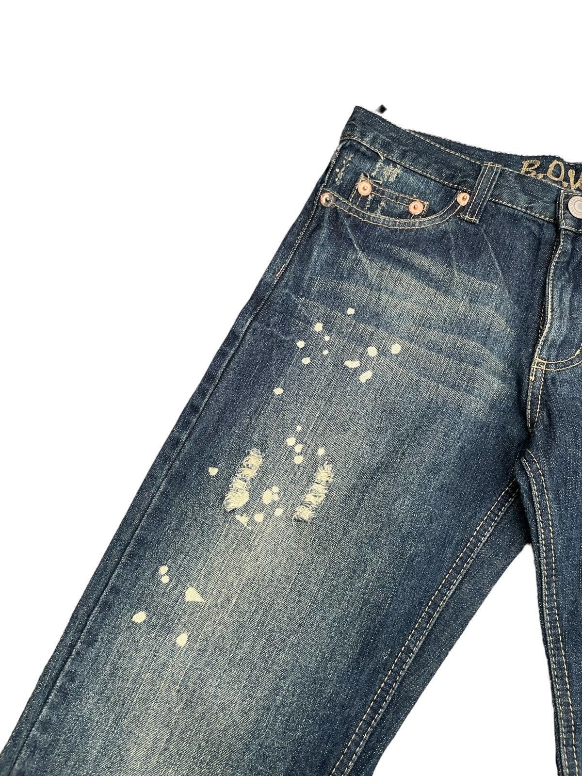 Japanese Brand Japanese BOWW Green Bleach Distresed Denim Size US 32 / EU 48 - 6 Thumbnail