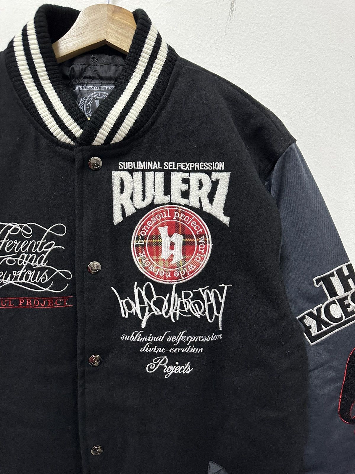 Vintage Vintage B One Soul Project Poem Street Varsity Jacket Size US L / EU 52-54 / 3 - 6 Thumbnail