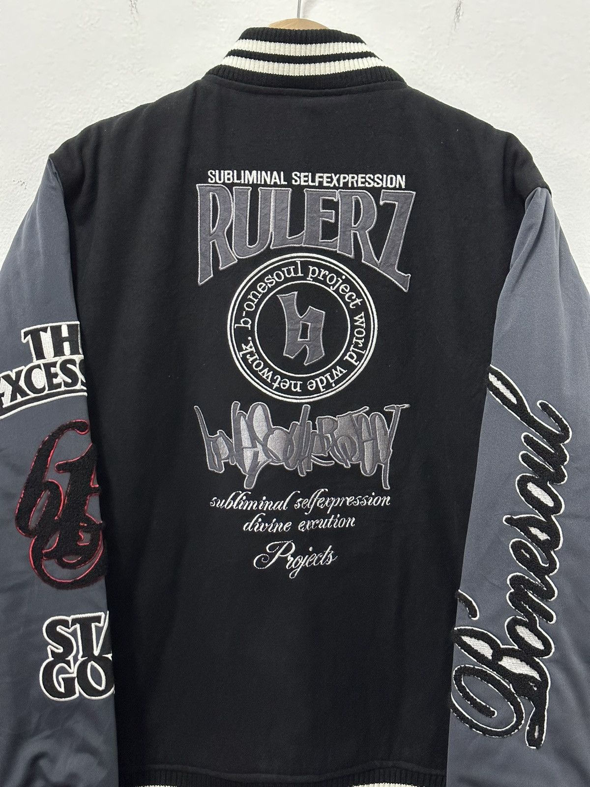 Vintage Vintage B One Soul Project Poem Street Varsity Jacket Size US L / EU 52-54 / 3 - 14 Thumbnail