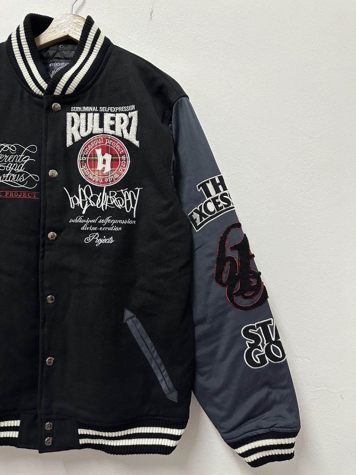 Vintage Vintage B One Soul Project Poem Street Varsity Jacket Size US L / EU 52-54 / 3 - 4 Thumbnail