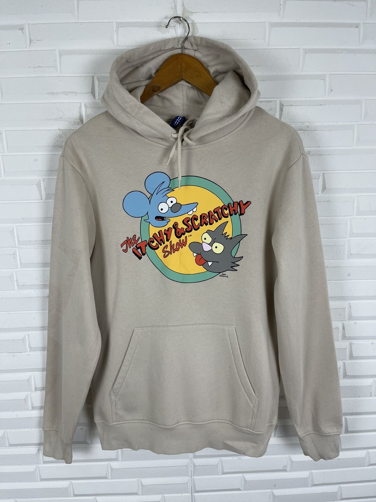 The Itchy Scratchy Show H&M Hoodie Sweatshirt 90's Cartoon