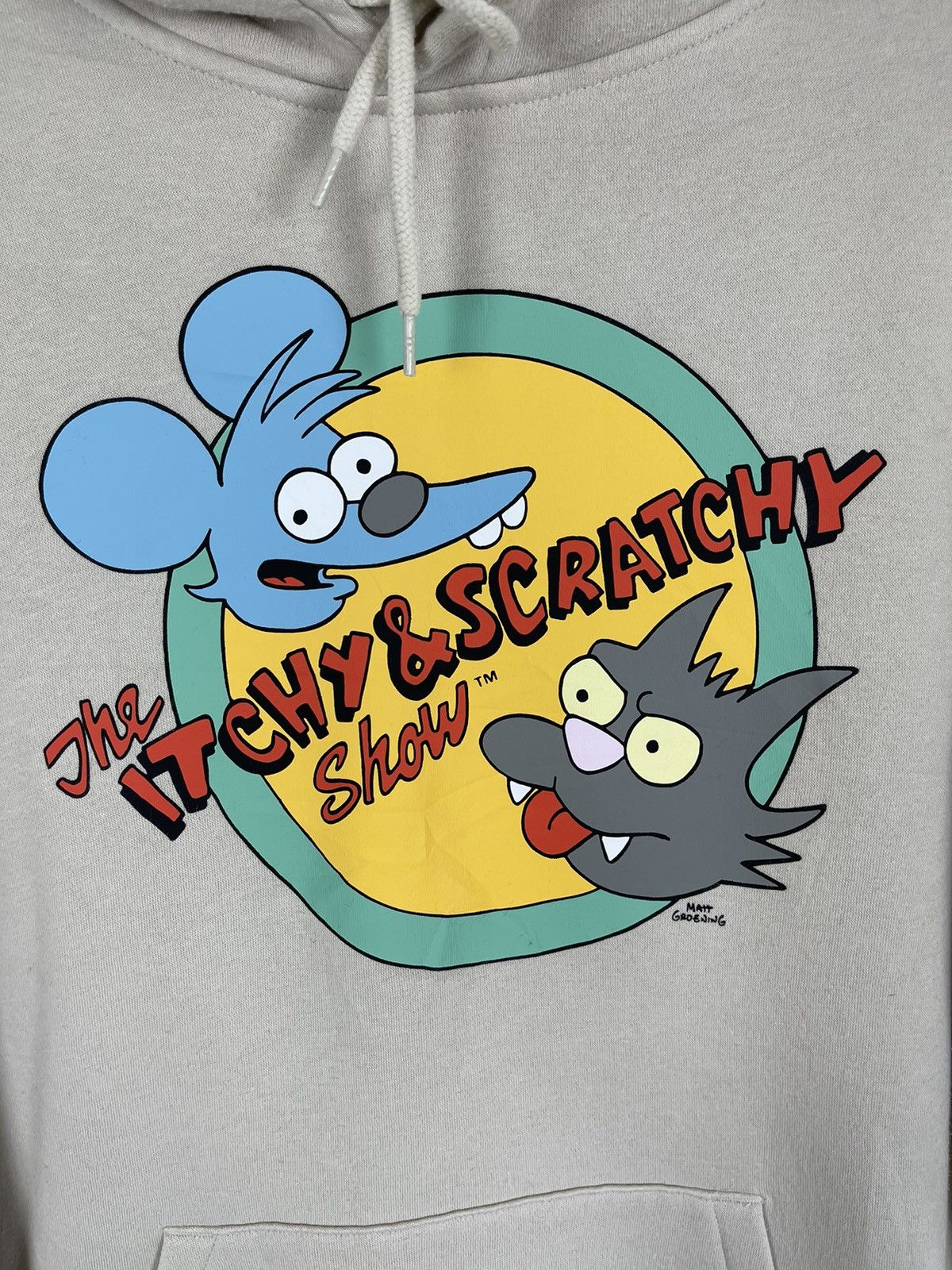 The Itchy Scratchy Show H&M Hoodie Sweatshirt 90's Cartoon