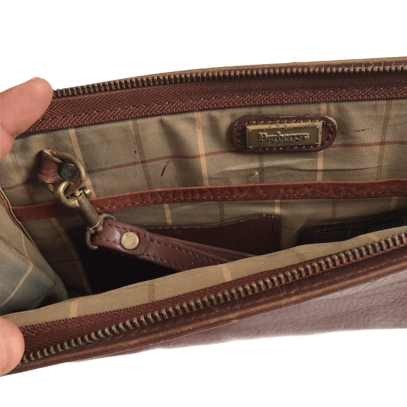 Burberry Vintage Leather Burberrys Clutch bag Size ONE SIZE - 5 Thumbnail