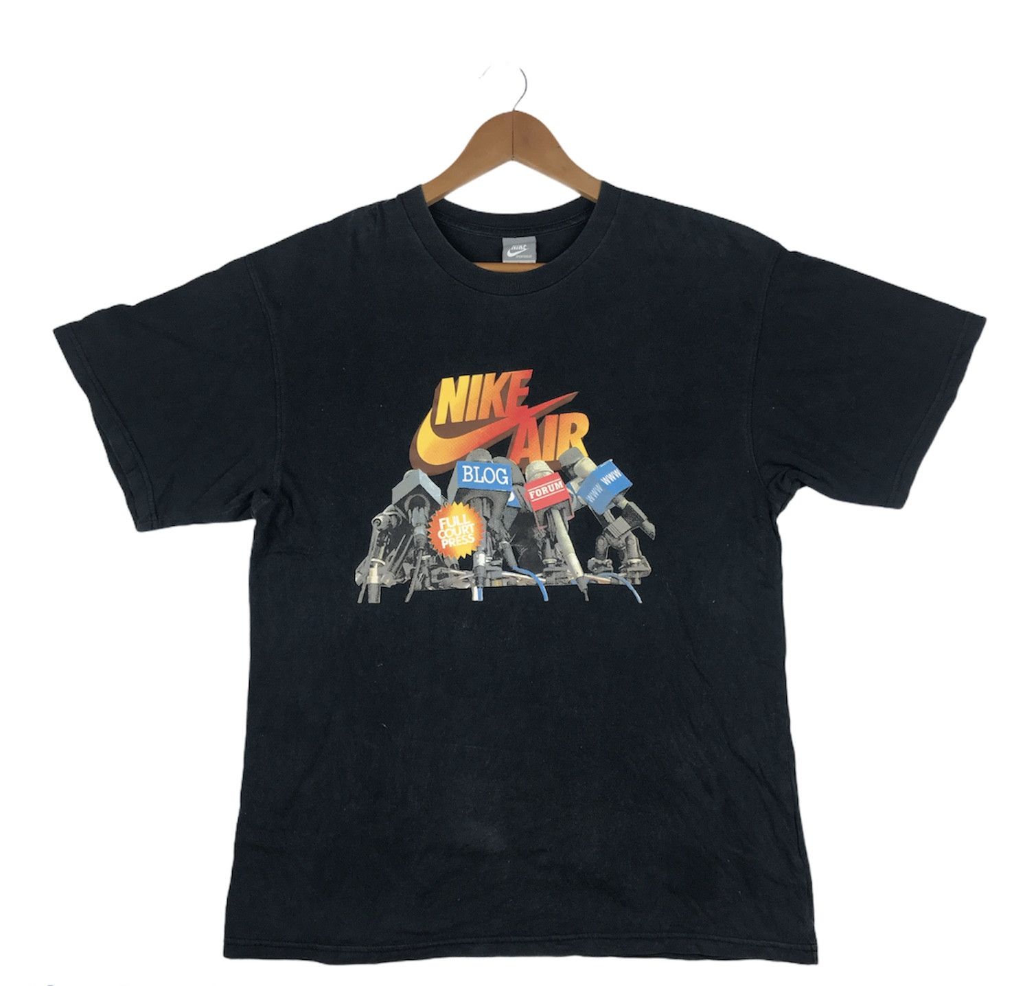 Nike NIKE TEAM Logo Print T-shirt Men's XL cotton gray type Vintage Second Hand