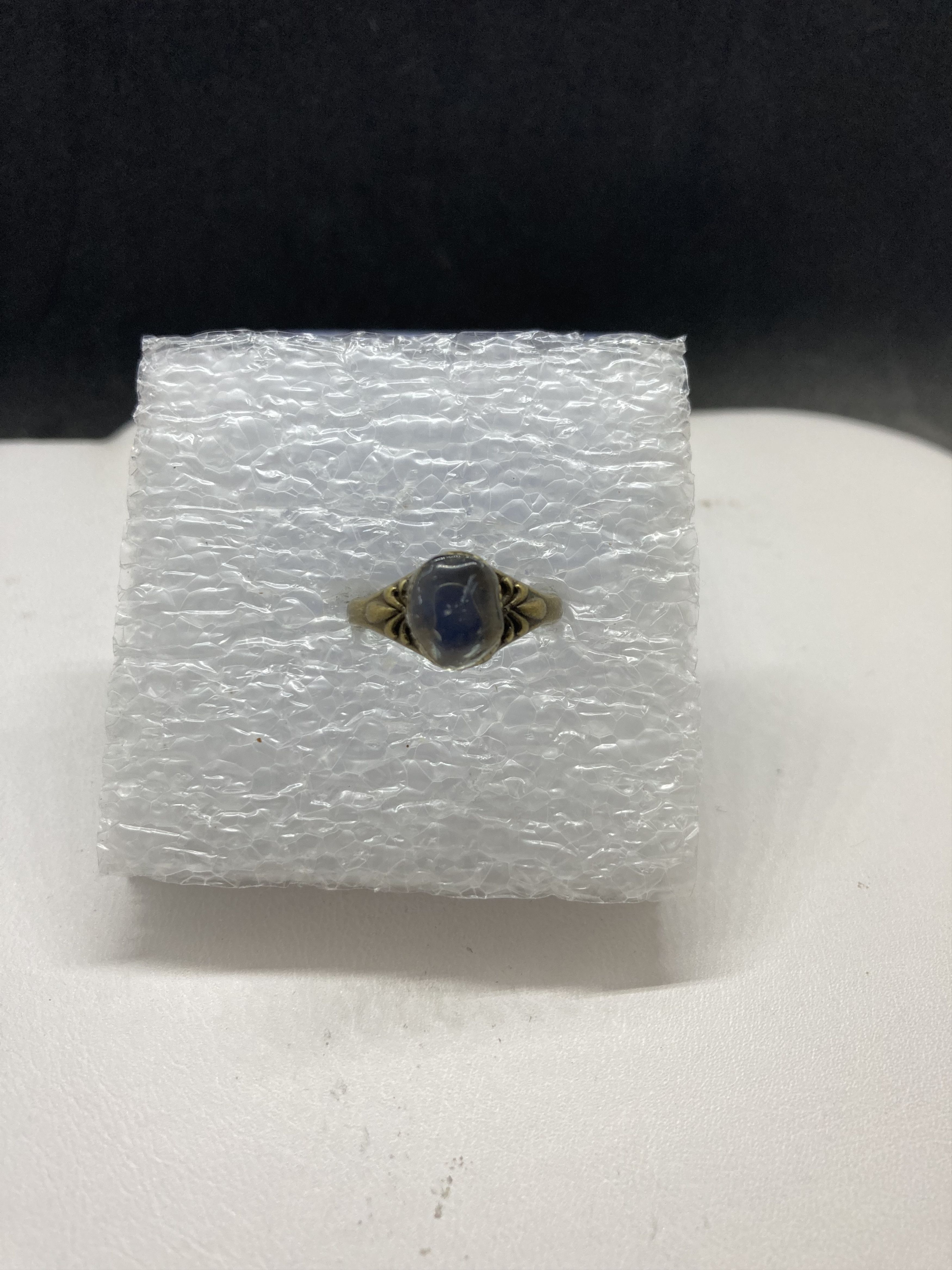 Handmade Clear crystal bronze ring - size 6 Size ONE SIZE - 1 Thumbnail