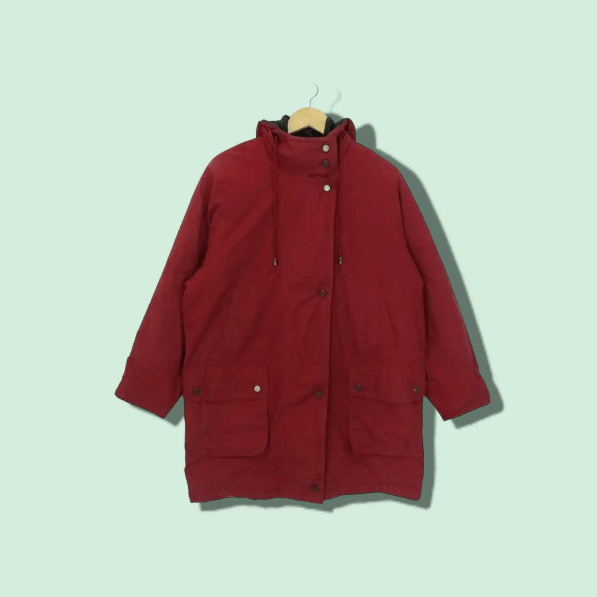image of Schneiders Salzburg Winter Warmth Windbreaker Parka Jacket in Red, Men's (Size Large)