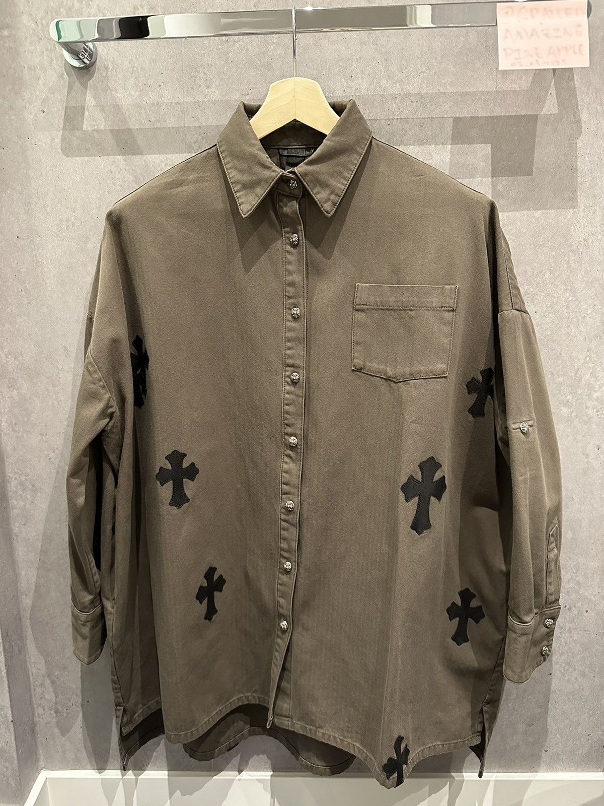image of Chrome Hearts Patched Jacket in Green, Men's (Size Medium)