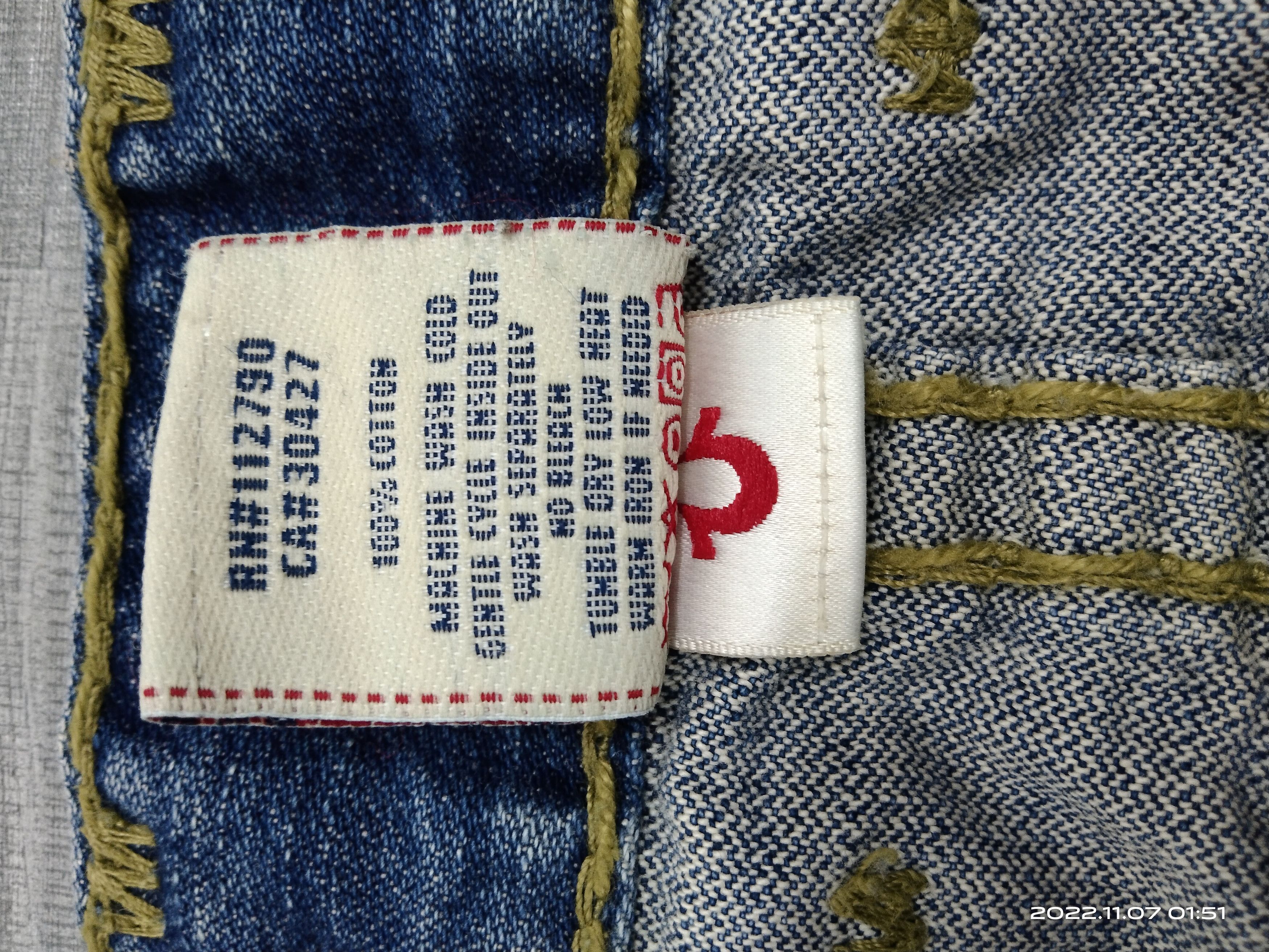 True Religion DiSTRESSED VINTAGE 2000s TRUE RELIGION DENIM PANTS Size US 30 / EU 46 - 11 Thumbnail