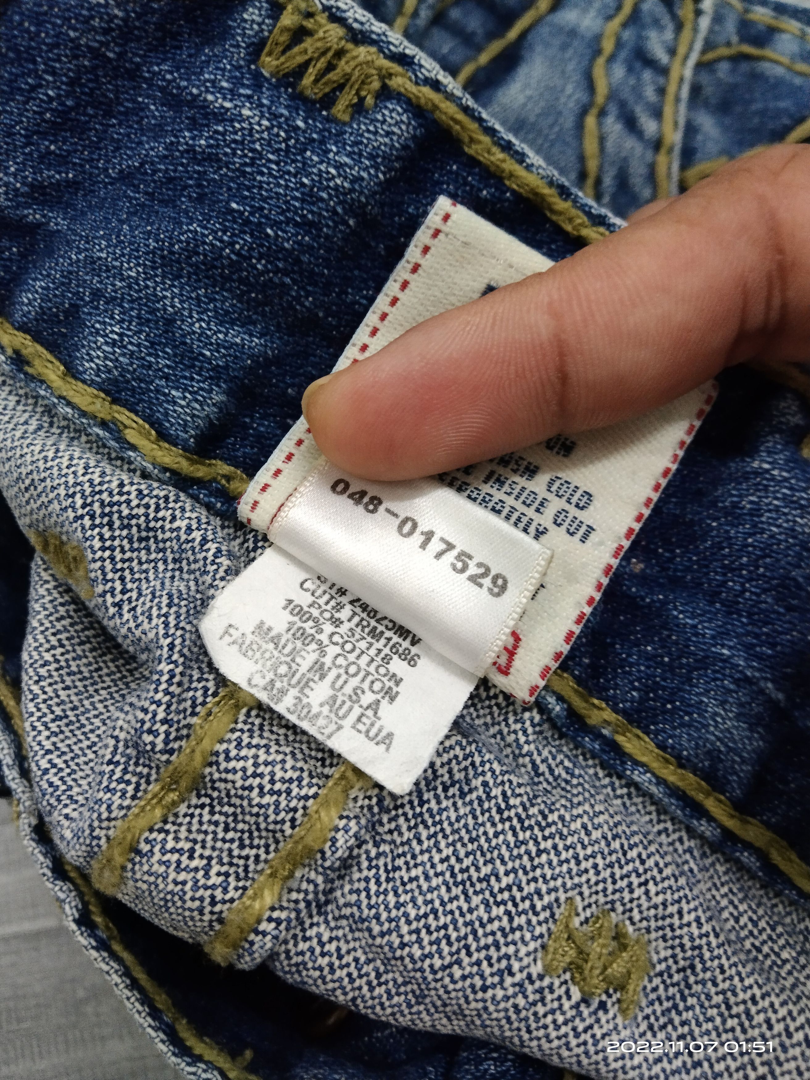 True Religion DiSTRESSED VINTAGE 2000s TRUE RELIGION DENIM PANTS Size US 30 / EU 46 - 10 Thumbnail