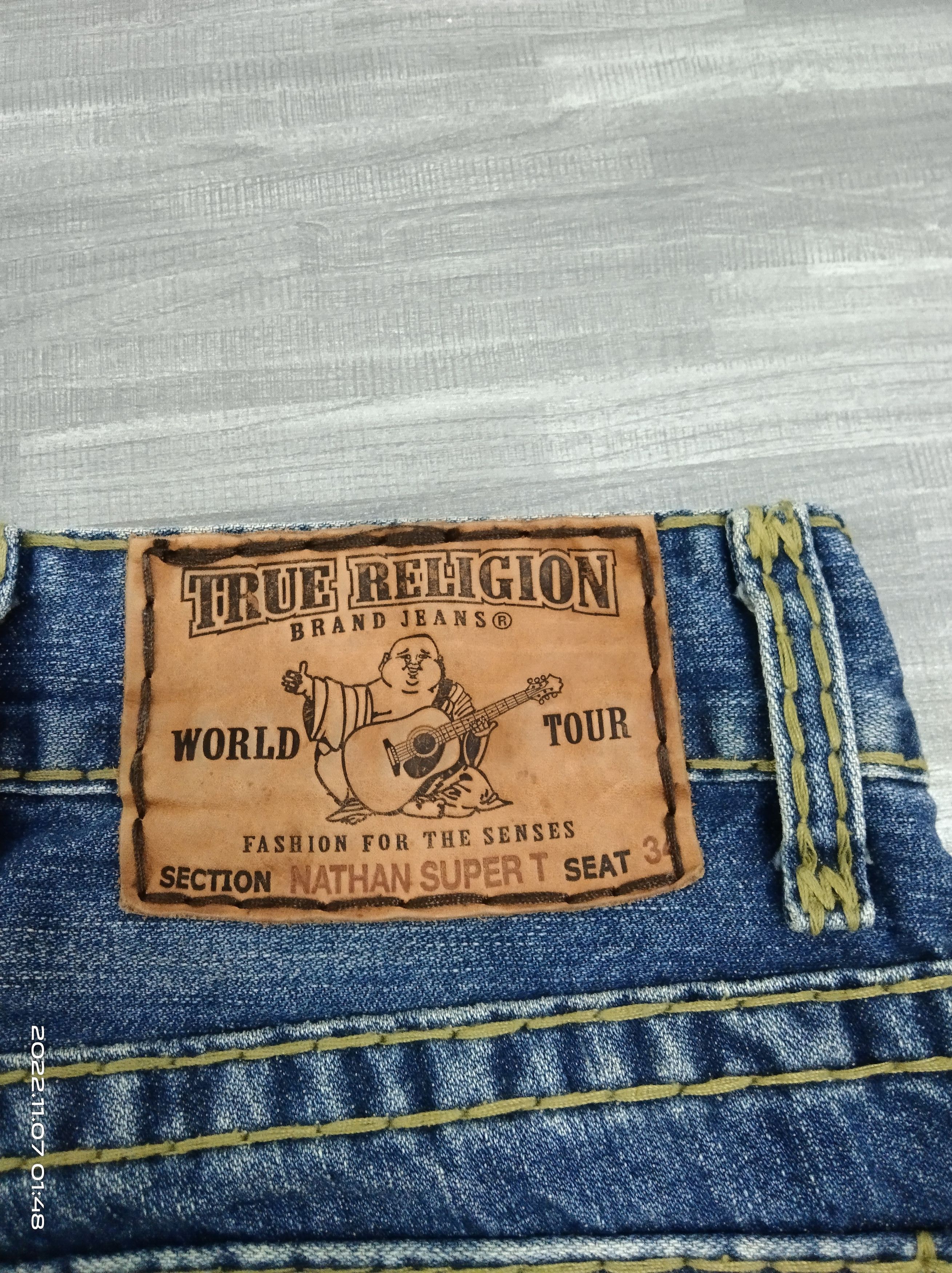True Religion DiSTRESSED VINTAGE 2000s TRUE RELIGION DENIM PANTS Size US 30 / EU 46 - 13 Thumbnail
