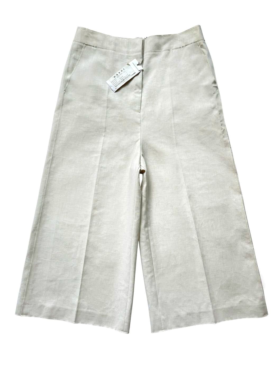 Marni ⚡️QUICK SALE⚡️Marni Stone White Wide-leg Pants Trousers Size 30" / US 8 / IT 44 - 1 Thumbnail