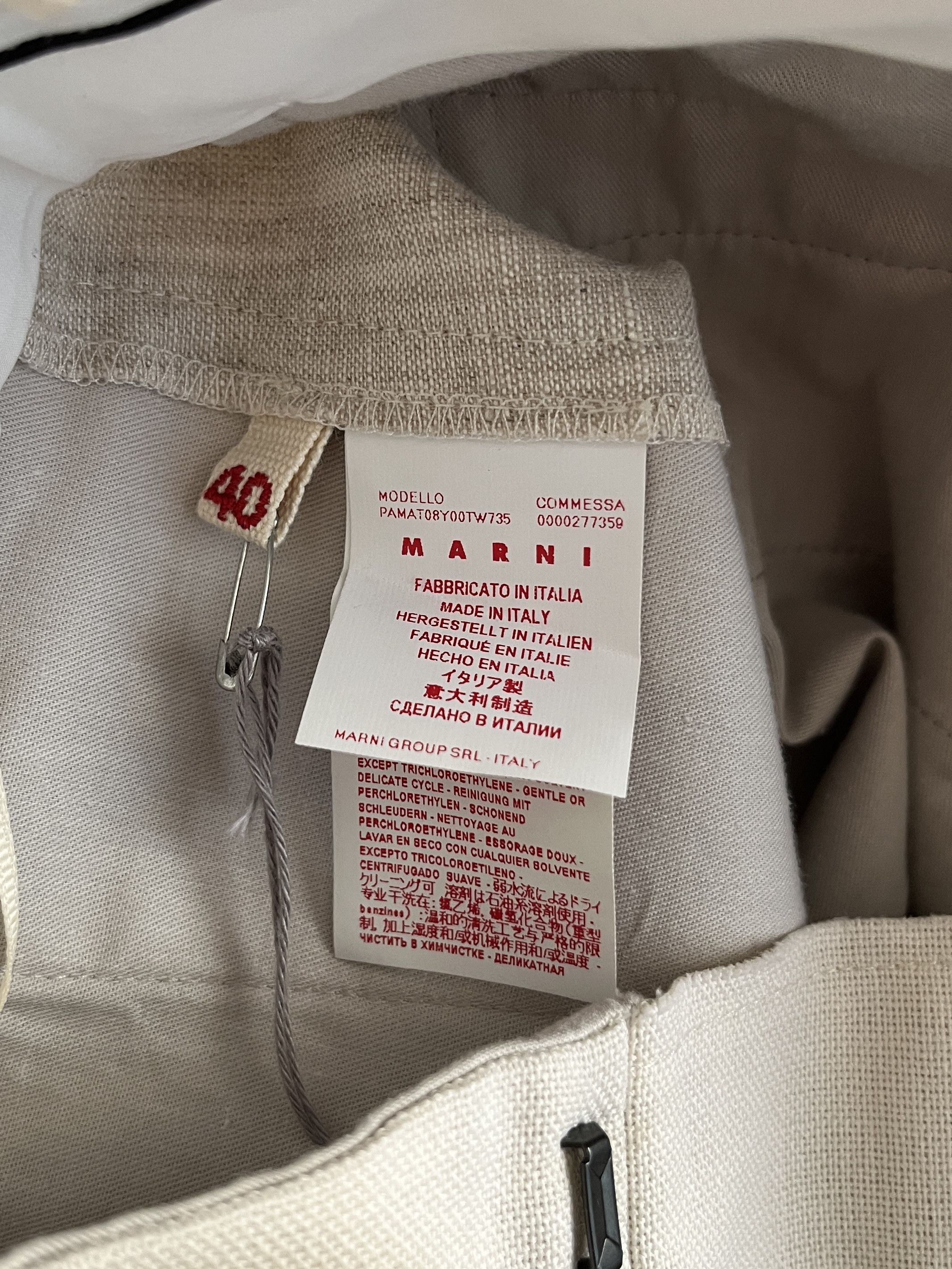 Marni ⚡️QUICK SALE⚡️Marni Stone White Wide-leg Pants Trousers Size 30" / US 8 / IT 44 - 4 Thumbnail