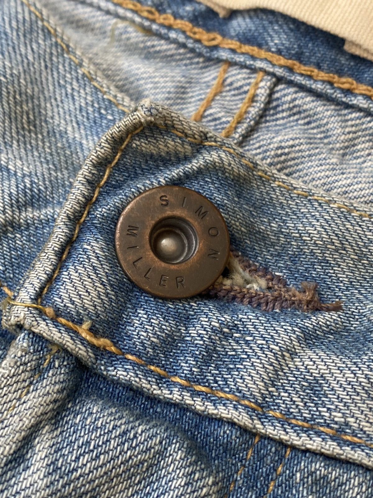 Simon Miller Simon Miller Sandy Light Washed Selvedge Denim Size 33" - 6 Thumbnail