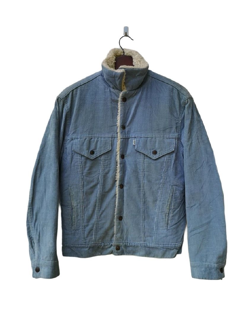 Levi's 🔥VTG 70s Levi’s Corduroy Shearling Denim Jacket Size US S / EU 44-46 / 1 - 1 Thumbnail